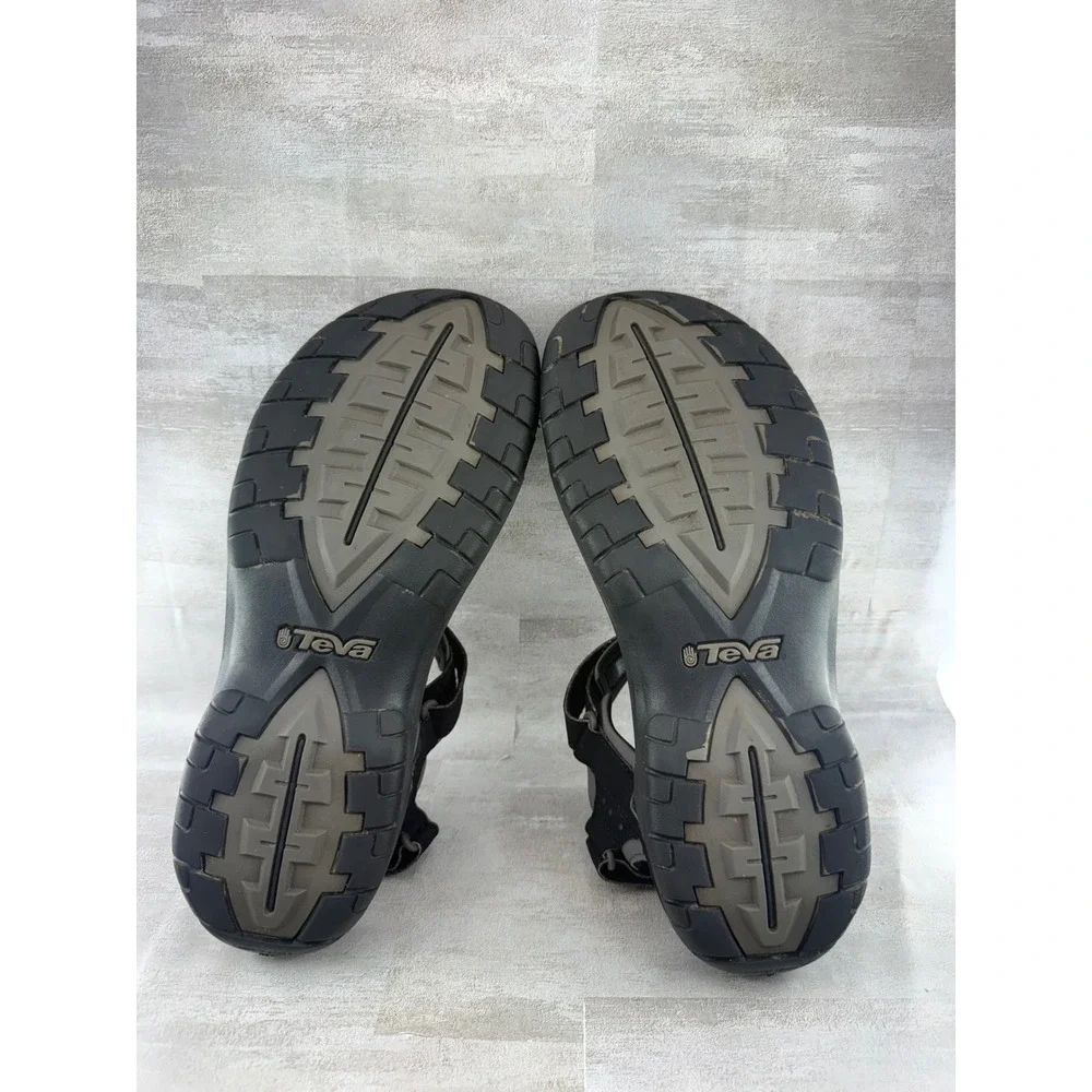 Teva Tanza Men Black Grey Sport Sandals Hiking Water Shoes 4289 Size 13
